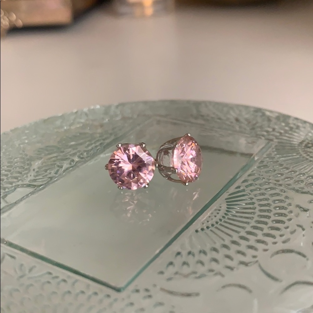 Pink Crystal Studs